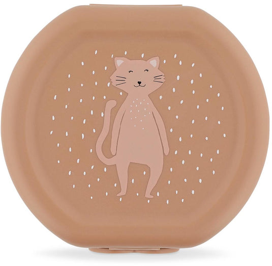 Trixie set van twee snackdoosjes met clip - mrs. cat - makkelijk te openen – bpa-vrij – voor school en onderweg