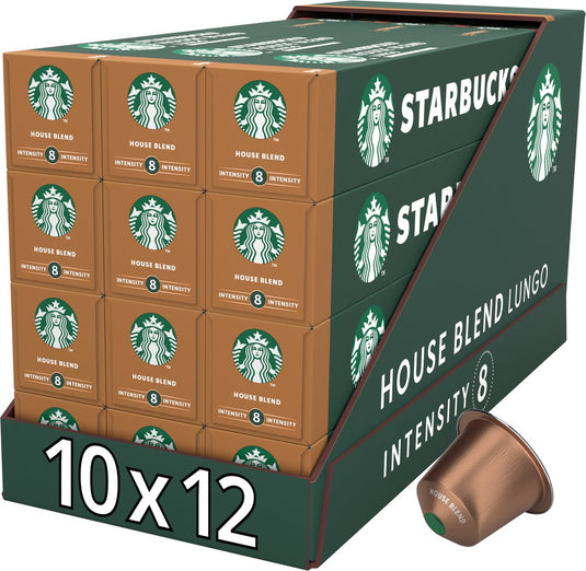 Starbucks by nespresso capsules house blend - 10 koffiecups x 12 doosjes
