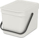 Brabantia sort go prullenbak - 6 liter - light grey