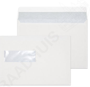Raadhuis dienstenvelop - 156x220mm - ea5 - venster links - met plakstrip - wit - 500 stuks - rd-202540