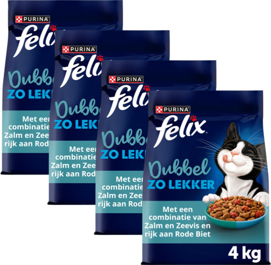 Felix dubbel zo lekker - zalm zeevis - 4 x 4kg