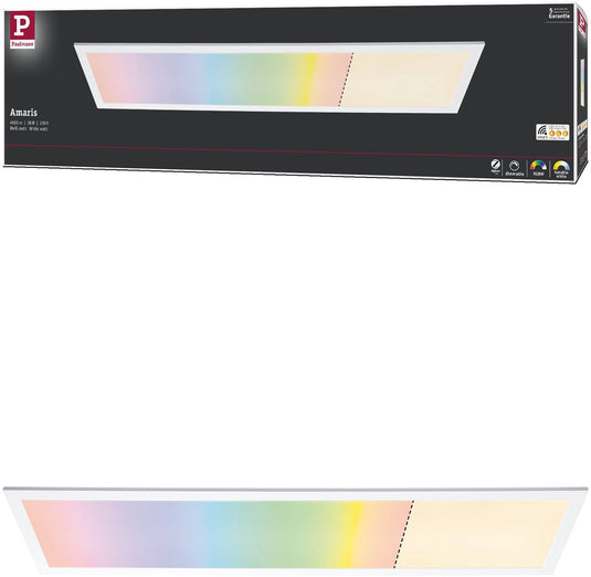 Paulmann led-paneel smart home zigbee 3.0 amaris hoekig 1195x295 mm 35w 2500lm rgbw+ wit dimbaar