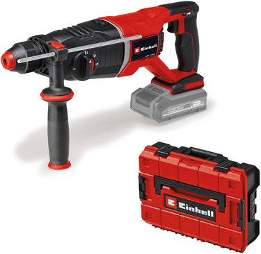 Einhell professional accu boorhamer tp-hd 18 26 d li bl solo - power x-change - 18 v li-ion - 2,6 j - pneumatisch slagwerk - sds plus - 4-functies: boren hamerboren beitelen met of zonder beitelslot - incl. e-box - excl. accu en lader