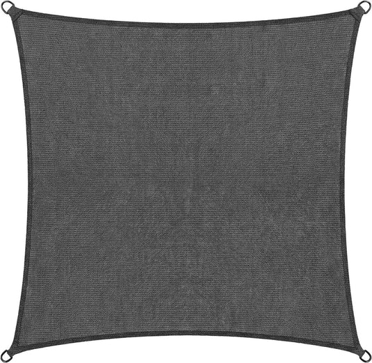 Abbey camp schaduwdoek - hdpe - 4 x 4 m - grijs - zonnedoek - rvs ringen - darwin-400