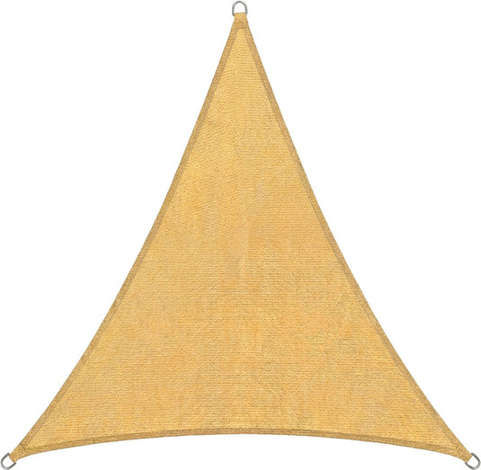 Abbey camp schaduwdoek - hdpe - 3.6x3.6x3.6m - zonnedoek - zand - rvs ringen - murcia-360