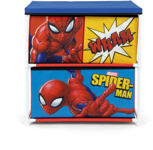 Marvel spiderman opbergplank met 3 lades rood