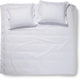 Damai linea - dekbedovertrek - tweepersoons - 200 x 200 220 cm - wit