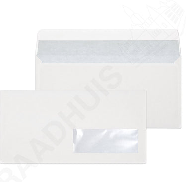 Raadhuis dienstenvelop dl (ea5 6) - 110x220mm - venster rechts - met plakstrip - wit - 500 stuks - envelop - rd-202530