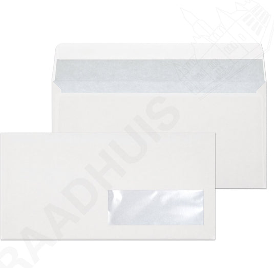 Raadhuis dienstenvelop dl (ea5 6) - 110x220mm - venster rechts - met plakstrip - wit - 500 stuks - envelop - rd-202530