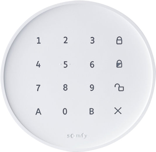 Somfy home alarm essential keypad - cijfercode voor aan- en uitzetten draadloos alarmsysteem - ontvang melding als code wordt gebruikt