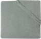 Jollein - baby hoeslaken jersey (ash green) - katoen - hoeslaken box - 70x140cm 75x150cm