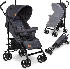 Lionelo elia - buggy - lichte 7kg en duurzame kinderwagen - paraplu buggy - 5-punts gordel - rijke set - grote mand - muskietennet - geschikt voor kinderen tot 15 kg - verstelbare rugleuning tot ligpositie en voetensteun - van 6 maanden tot 5 jaar