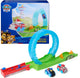 Paw patrol - pup squad-reddingslooping - baanspeelset met pup squad-speelgoedauto's van chase en marshall en voertuigwerper