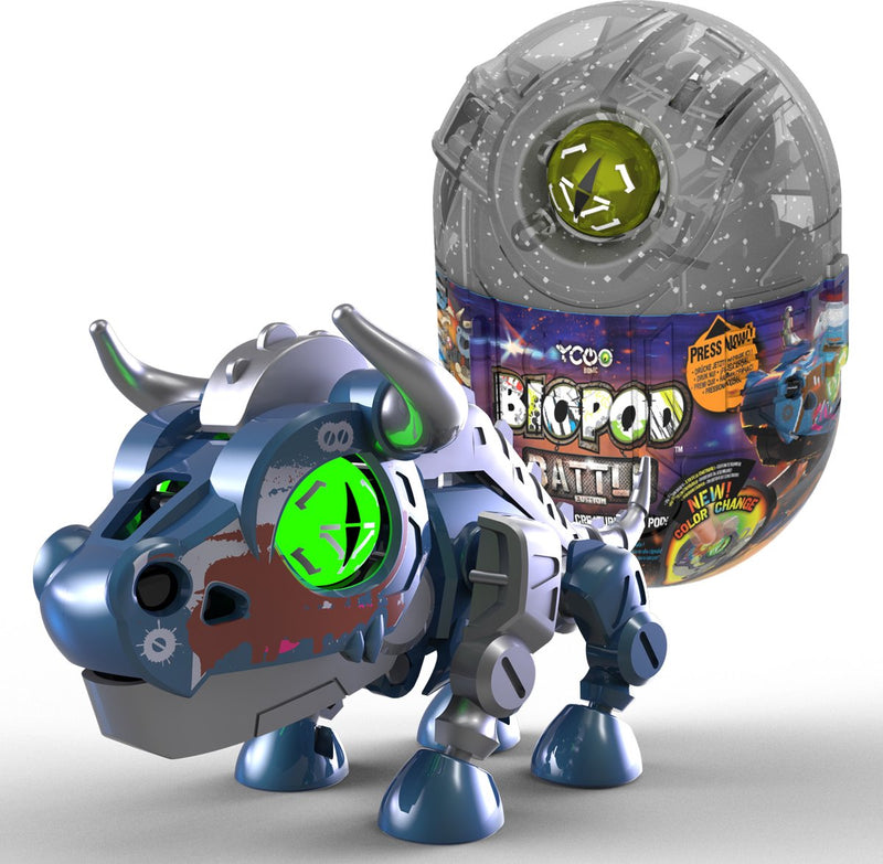 Load image into Gallery viewer, Silverlit biopod battle single - bouw je eigen dino - oplichtende ogen - met geluid
