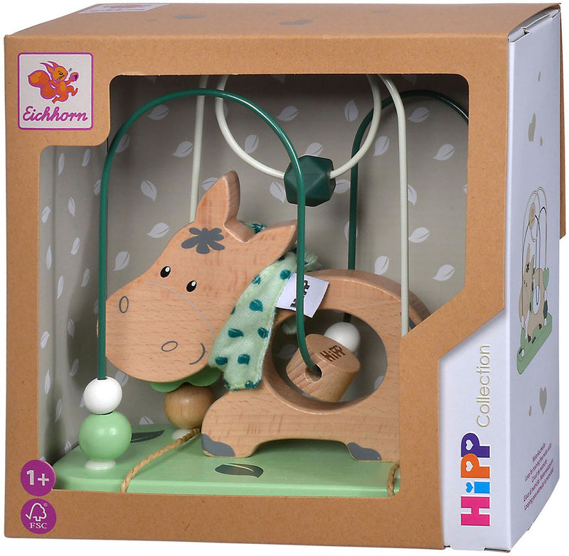 Load image into Gallery viewer, Eichhorn houten motoriek speelgoed ezel - kleurrijke baby spiraal.

