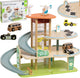 Classic world houten speelgoed garage duurzaam met accessoires 19-delig.