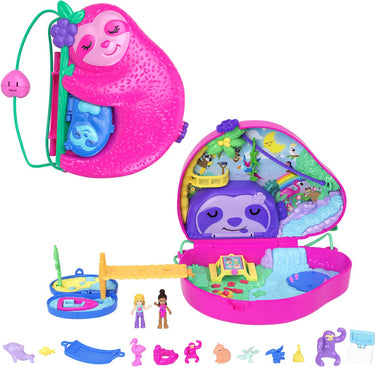 Polly pocket 35 - luiaardfamile 2-in-1 compacte speelset