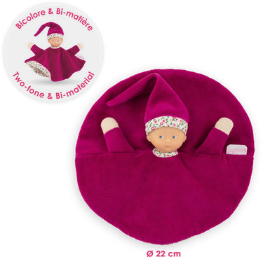 Corolle knuffeldoek roze grenadine baby knuffelpopje 17cm zacht speelgoed.