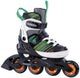 Tempish systent skeelers - inline skates - verstelbaar - zwart groen oranje - maat 29-32