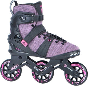 Tempish ayroo 3x90 dames skeelers – 3 wielen 90mm – fitness speed inline skates – zwart roze – maat 38