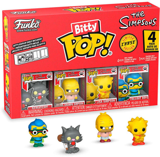 Funko bitty pop! - the simpsons - scratchy grampa simpson lisa simpson random chase
