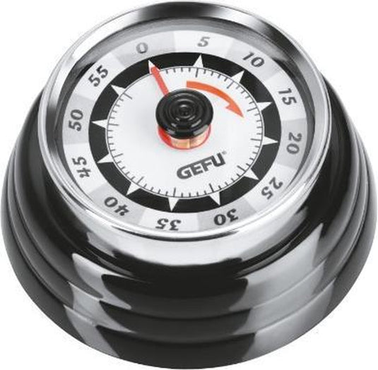 Gefu mechanische timer - kookwakker - zwart - retro -
