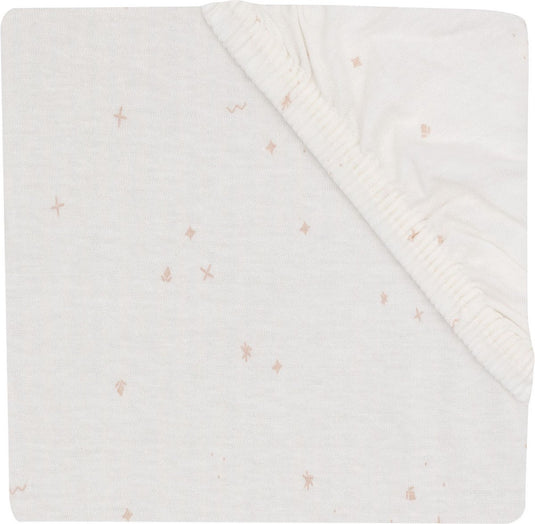Jollein twinkling hoeslaken - 40 50 x 80 90 cm - jersey - wild rose