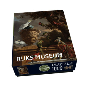 Puzzel (1000 stukjes): de menagerie, melchior d'hondecoeter, rijksmuseum amsterdam