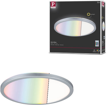 Paulmann led-paneel atria shine backlight rond 293 mm 12w 1400lm rgbw chroom mat dimbaar