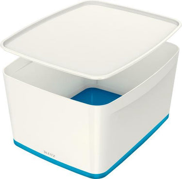 Leitz mybox® groot met deksel, opbergdoos - blauw wit