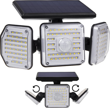 Maclean - solar led-lamp met bewegingssensor - ip65 4w 320lm 4000k - 3 bedrijfsmodi