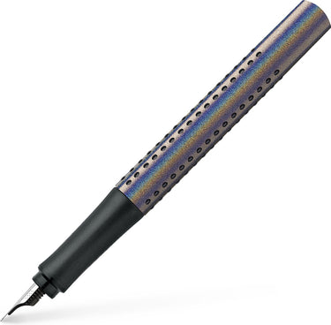 Faber-castell vulpen - grip glam - f - zilver - fc-140843