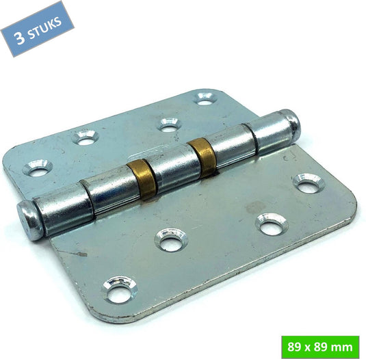 Starx kogelscharnier 89x89 ronde hoek verzinkt