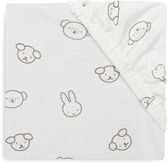 Jollein hoeslaken ledikant - 60x120cm - jersey - miffy and friends