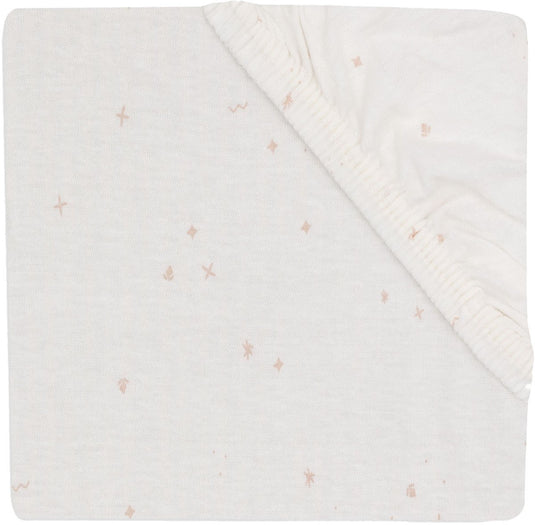 Jollein twinkling hoeslaken ledikant - 60 x 120 cm - jersey - wild rose