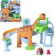 Paw patrol - de dino film - lift race dino-speelset met brachiosaurus van 25,4 cm, marshall pup squad racer en rhubarb-actiefiguur