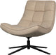 Woood maudi draaifauteuil - polyester - naturel - 84x74x86