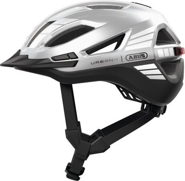 Abus fietshelm urban-i 4.0 ace signal silver m - 54-58 cm - zilver - geschikt voor gebruik op elektrische fietsen - stadsfietsen - 280 g