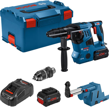 Bosch accu boorhamer gbh 18v-28 cf met sds plus 2x 8,0 ah proco...