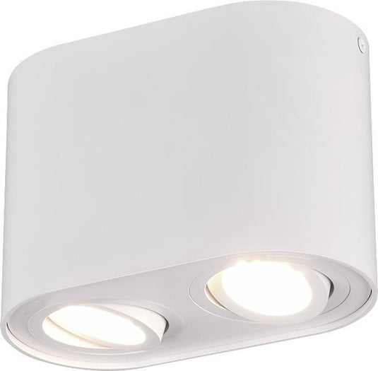 Trio cookie plafonniere - 2xgu10 - metaal - mat wit