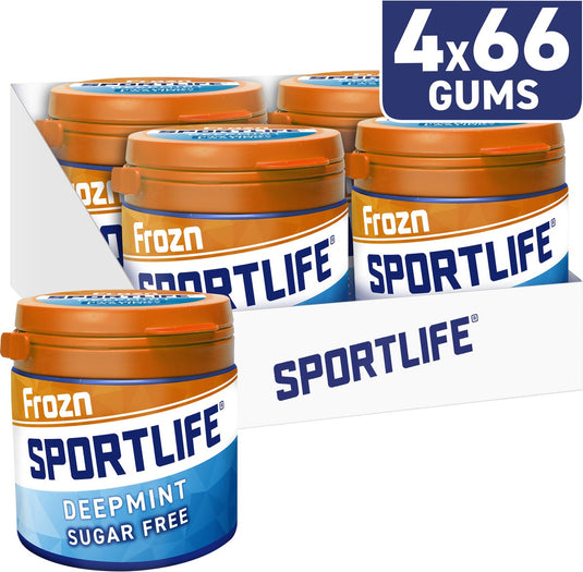 Sportlife frozn deep pot - extreem frisse suikervrije kauwgom - 4x99g