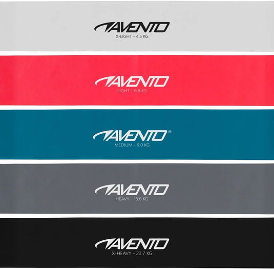 Avento fitness weerstandsbanden set latex - 5 niveaus