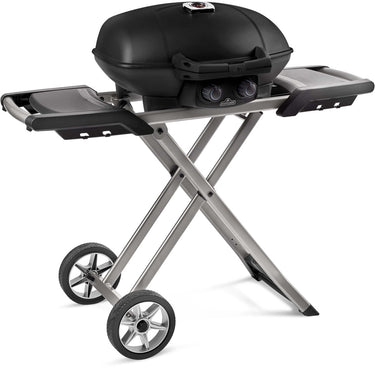 Napoleon travelq pro285x gasbarbecue met onderstel - draagbare bbq met zijtafels en thermometer