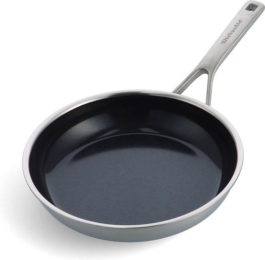 Kitchenaid multi-ply koekenpan ø28cm - rvs - inductie - anti-aanbak - pfas-vrij