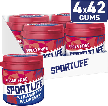 Sportlife strawberry blueberry jar (4x 99gr)
