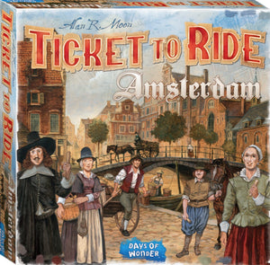 Days of wonder ticket to ride amsterdam – nederlandstalig bordspel voor 2 tot 4 spelers - snel strategisch spel vanaf 8 jaar - speel in 17e-eeuws amsterdam