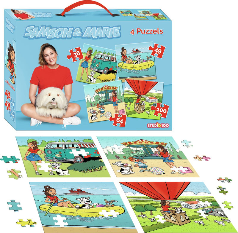 Load image into Gallery viewer, Samson marie puzzel - 4 in 1 puzzel - 36 49 64 100 stukjes
