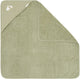 Little dutch badcape - geborduurd - groen - 100 x 100