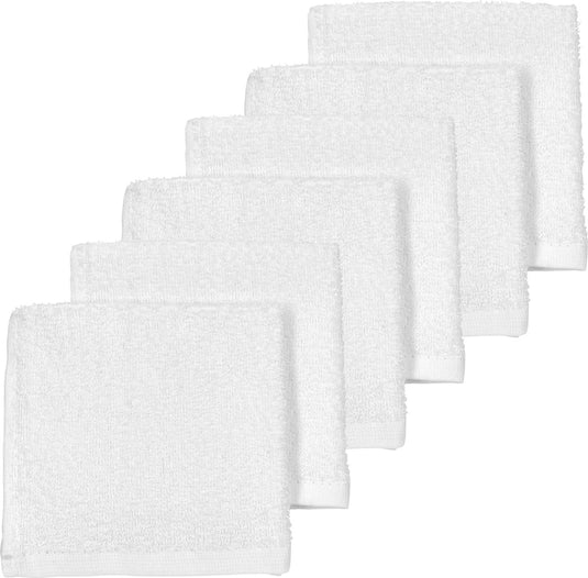 Meyco baby uni monddoekjes - 6-pack - badstof - white - 30x30cm