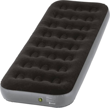 Outwell classic eenpersoons luchtbed zwart grijs - 185x70xcm - 1 persoons